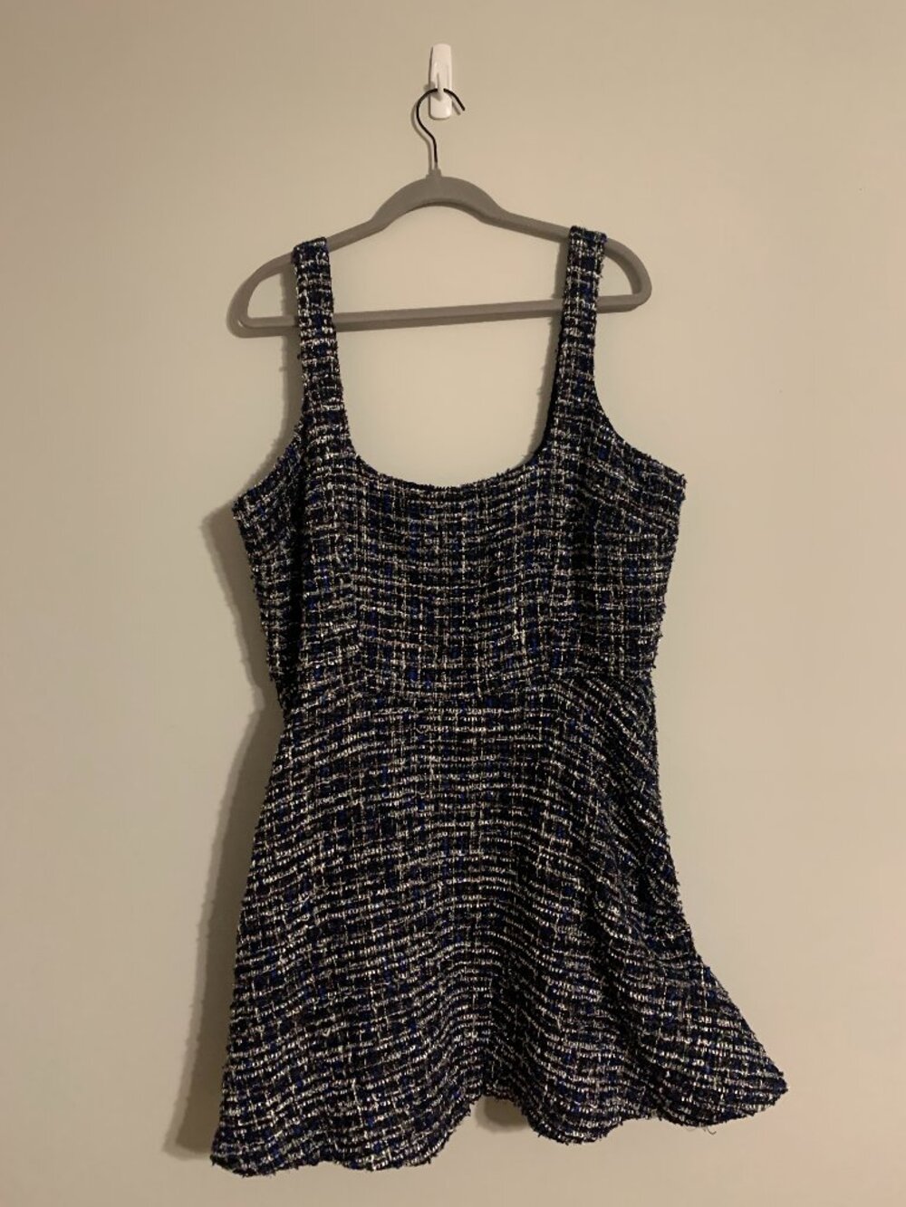 Eloquii Flare Tweed Mini Jumper, Size 16